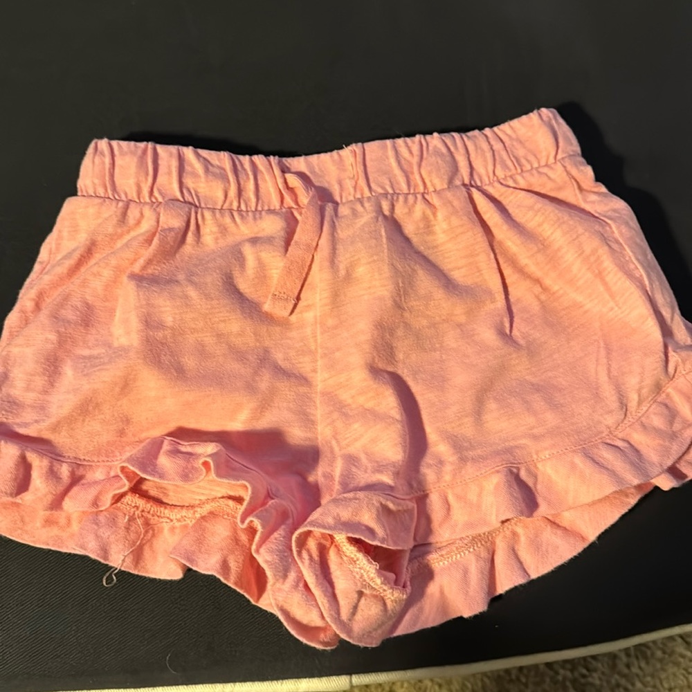 Cotton elastic ruffle shorts